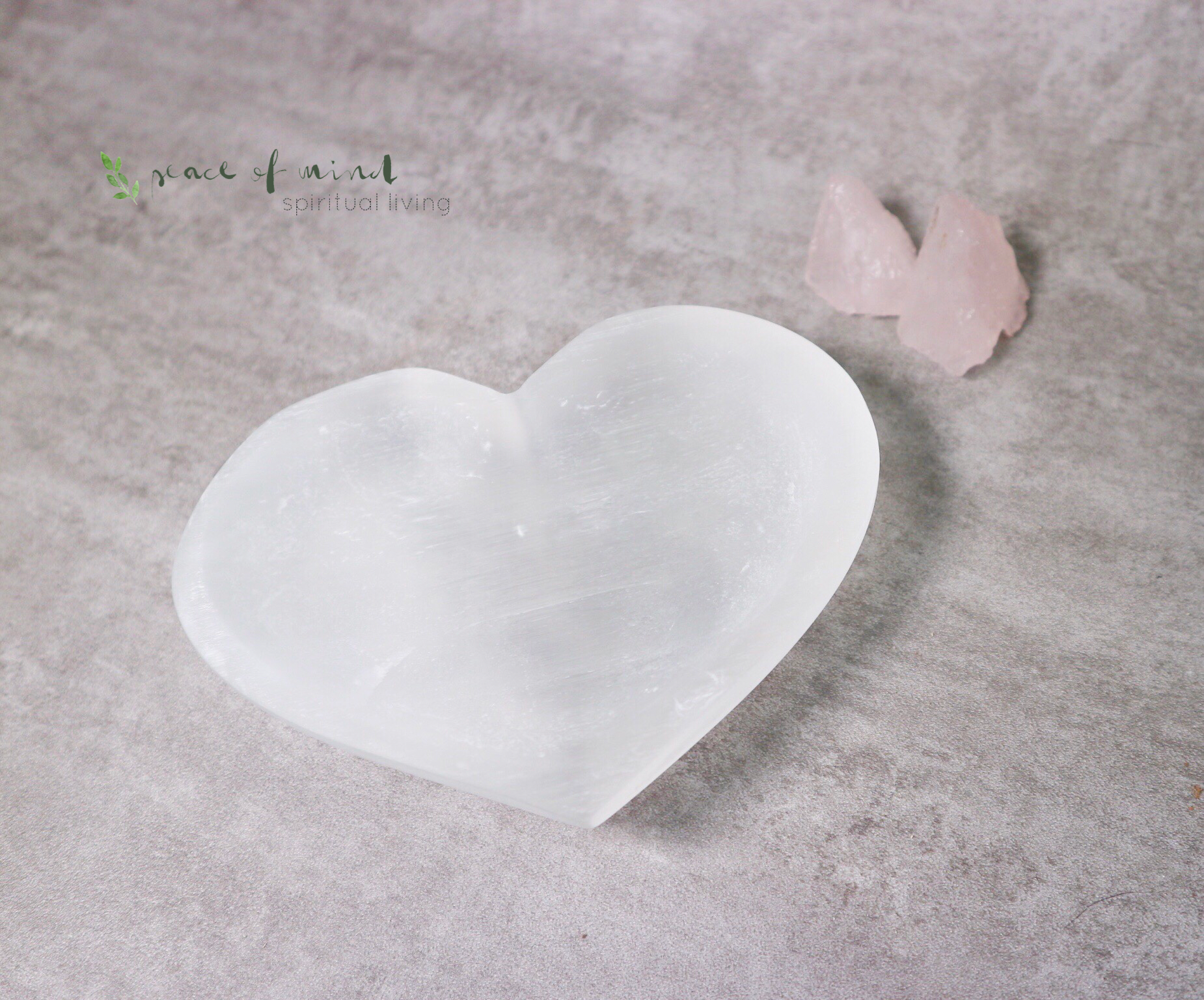 心形透石膏碗 Selenite Bowl (Heart Shape)